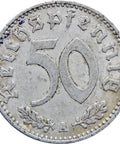 1941 A Germany 50 Reichspfennig Coin