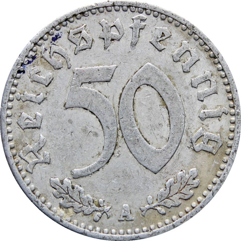 1941 A Germany 50 Reichspfennig Coin