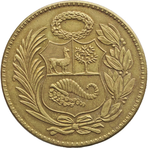 1944 1 Sol de Oro Peru Coin