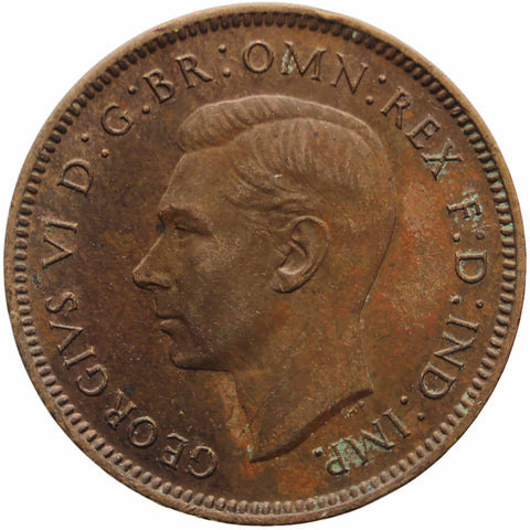 1945 1 Farthing George VI with IND IMP British Coin