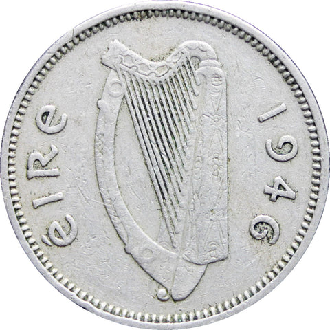 1946 Ireland 3 Pingin ½ Reul Coin