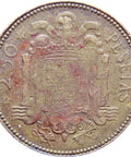 1953 2.5 Pesetas Spain Francisco Franco Coin