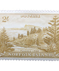 1956 Stamp Norfolk Island View of Ball Bay 2 Australian Shilling