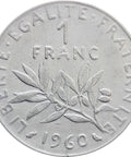 1960 One Franc France Coin