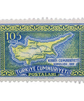 1960 Turkey Cyprus 105 Turkish Kurus Stamp