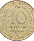 1963 10 Centimes France Coin Marianne