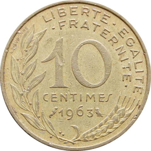 1963 10 Centimes France Coin Marianne