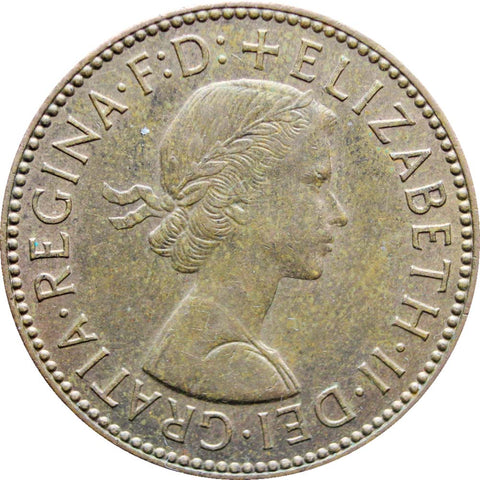 1965 Half Penny Elizabeth II Coin 1st portrait