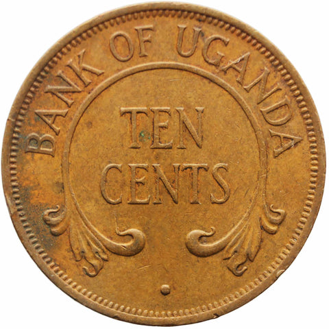 1966 10 Cents Uganda Coin