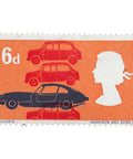 1966 6 d Elizabeth II Stamp United Kingdom British Technology Motor-cars