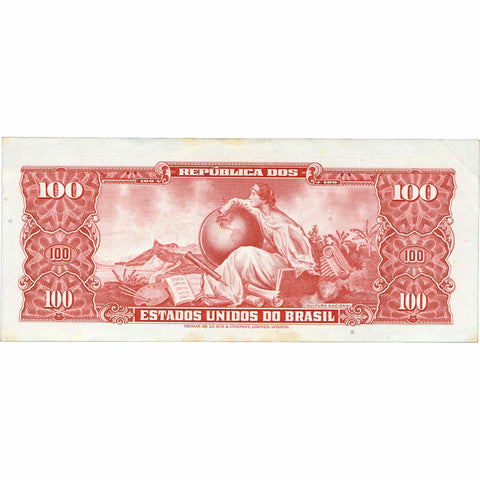 1967 Brazil 100 Cruzeiros Banknote