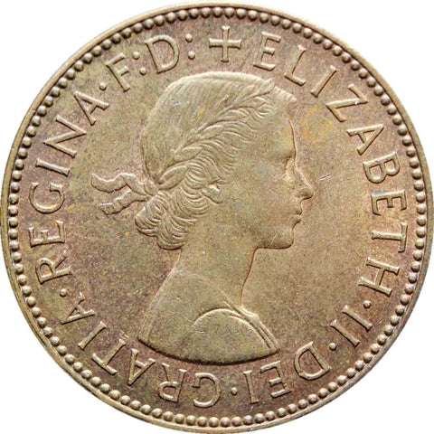 1967 Half Penny Elizabeth II Coin 1st portrait