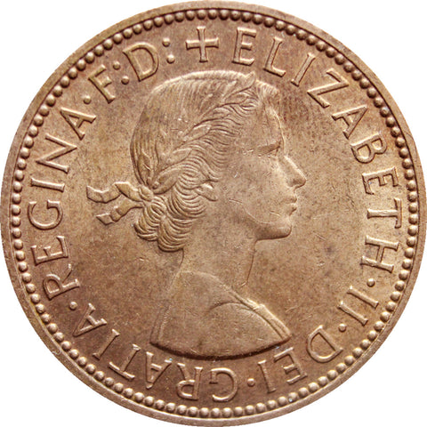 1967 Half Penny Elizabeth II Coin 1st portrait