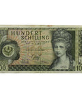 1969 Austria 100 Schilling Banknote