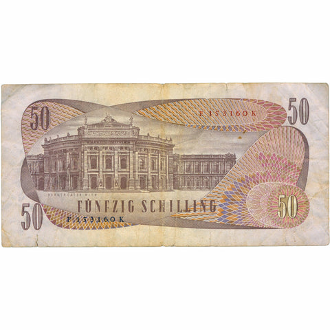 1970 Austria 50 Schilling Banknote