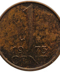 1973 One Cent Netherlands Juliana Coin