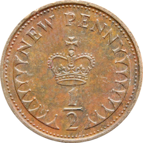 1975 Half New Penny Elizabeth II Coin