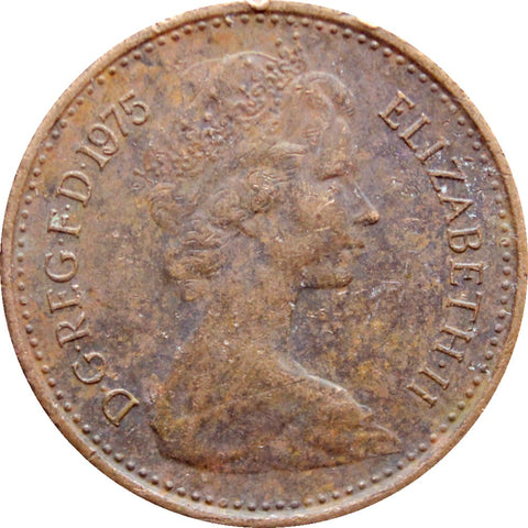 1975 Half New Penny Elizabeth II Coin