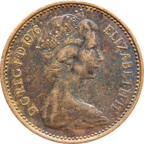 1976 Half New Penny Elizabeth II Coin