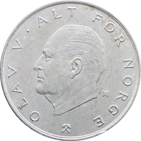 1976 One Krone Olav V Norway Coin