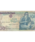 1981 Portugal Banknote 100 Escudos Collectible Paper Money