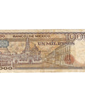 1983-1984 1000 Pesos Mexico Banknote Portrait of J. de Asbaje