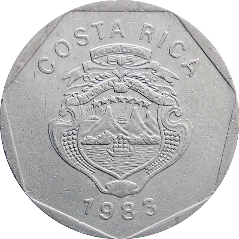 1983 5 Colones Costa Rica Coin