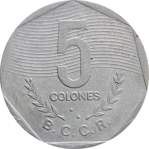 1983 5 Colones Costa Rica Coin