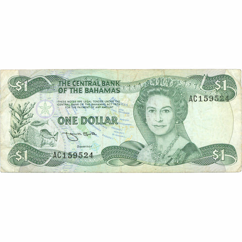 1984 Bahamas 1 Dollar Banknote