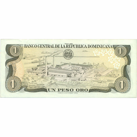 1988 Dominican Republic 1 Peso Oro Banknote