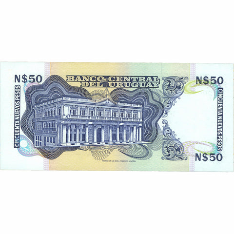 1989 Uruguay 50 Nuevos Pesos Banknote