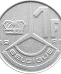 1991 1 Franc Belgium Coin French text