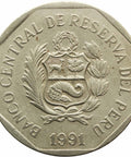 1991 1 Nuevo Sol Peru Coin