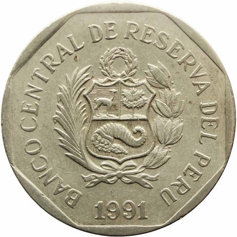 1991 1 Nuevo Sol Peru Coin