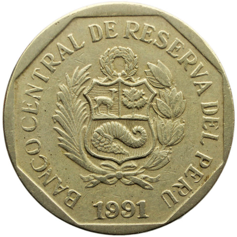 1991 50 Centimos Peru Coin