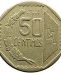 1991 50 Centimos Peru Coin