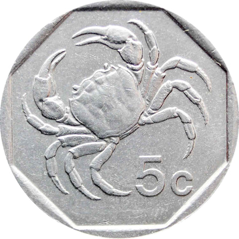 1991 5 Cents Malta Coin