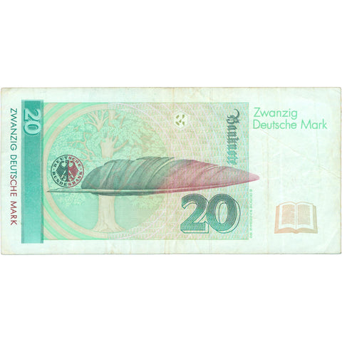 1991 Germany 20 Deutsche Mark Banknote