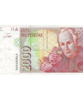 1992 2000 Pesetas Spain Banknote Portrait of José Celestino Mutis