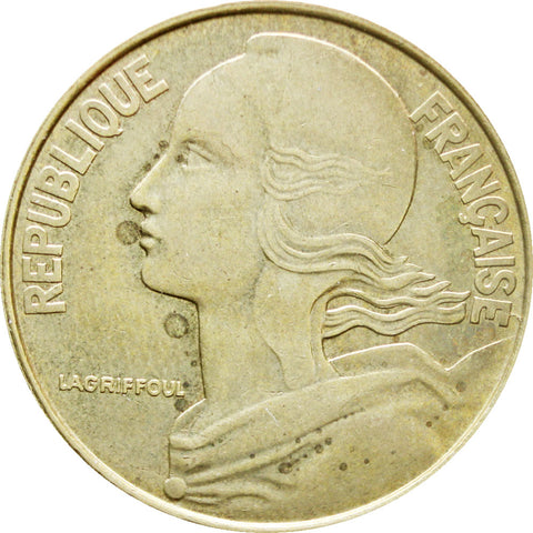 1994 20 Centimes France Coin Marianne Bee Mark