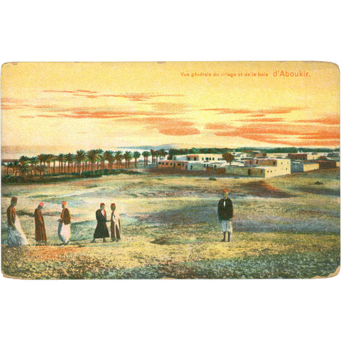 Aboukir, Egypt - Vue Générale du Village et de la Baie Postcard