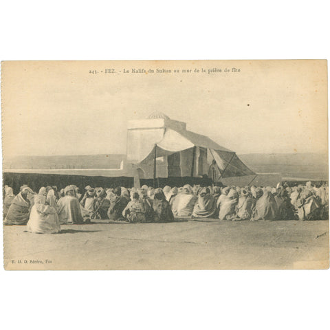 Fez, Morocco - Le Khalifa du Sultan au Mur de la Prière de Fête Postcard