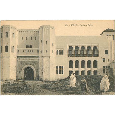 Rabat, Morocco Palace of the Sultan Early 20th Century Postcard