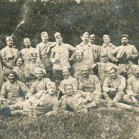 World War I French 32nd Infantry Division Group Photo Postcard