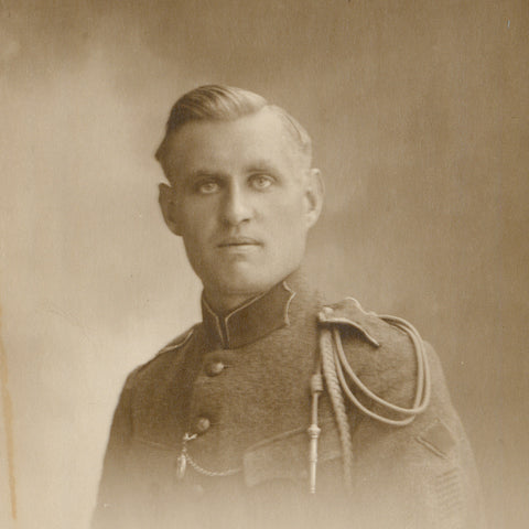 1919 Post World War I Belgian Soldier Photo Postcard