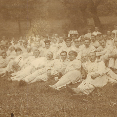 World War I German Military Hospital Group Photo Postcard