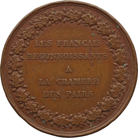 1826 Charles X France Medal – Rejection of the Law on Primogeniture