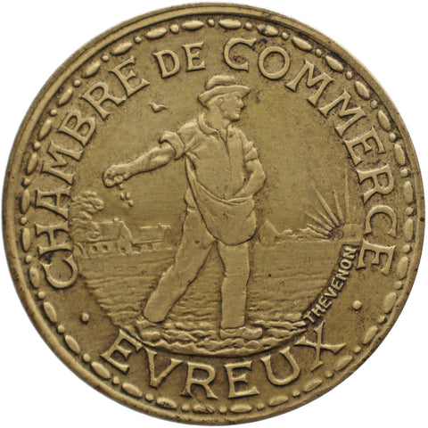 1922 1 Franc Chambre de Commerce d’Evreux Coin