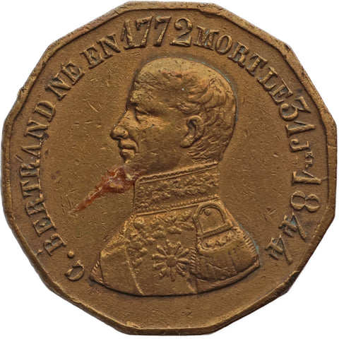 1844 General Bertrand Commemorative Medal France