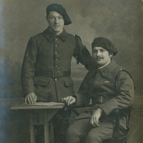 13e Bataillon de Chasseurs Alpins World War I French Soldiers Photo Postcard